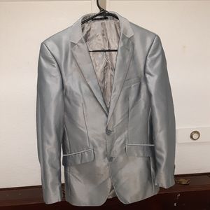 Revoir Two Button Silver Blazer